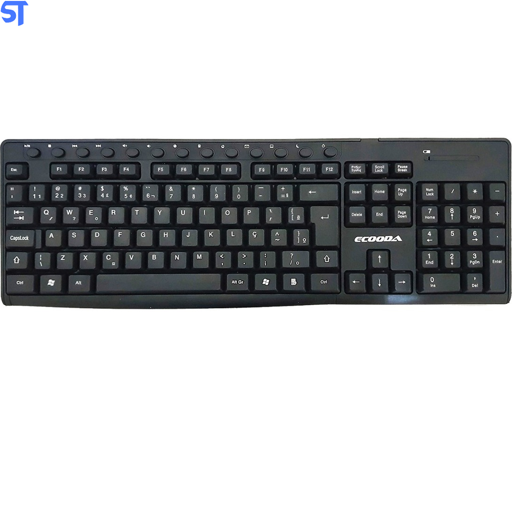 Kit Teclado E Mouse Sem Fio Wireless 2.4ghz Ecooda MS8028