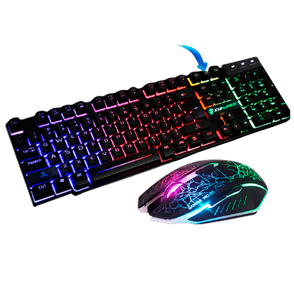 Kit Gamer Teclado, Mouse e Mousepad Kuiyn T6 - Preto