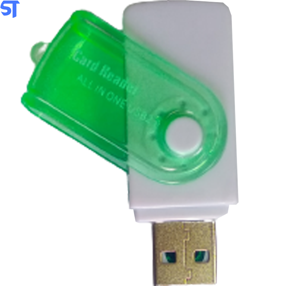 Adaptador All In One USB 2.0 - Branco Com Verde