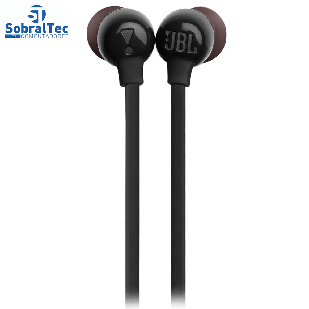 Fone de Ouvido Bluetooth JBL T115BTBLK - Intra-Auricular com Microfone Preto