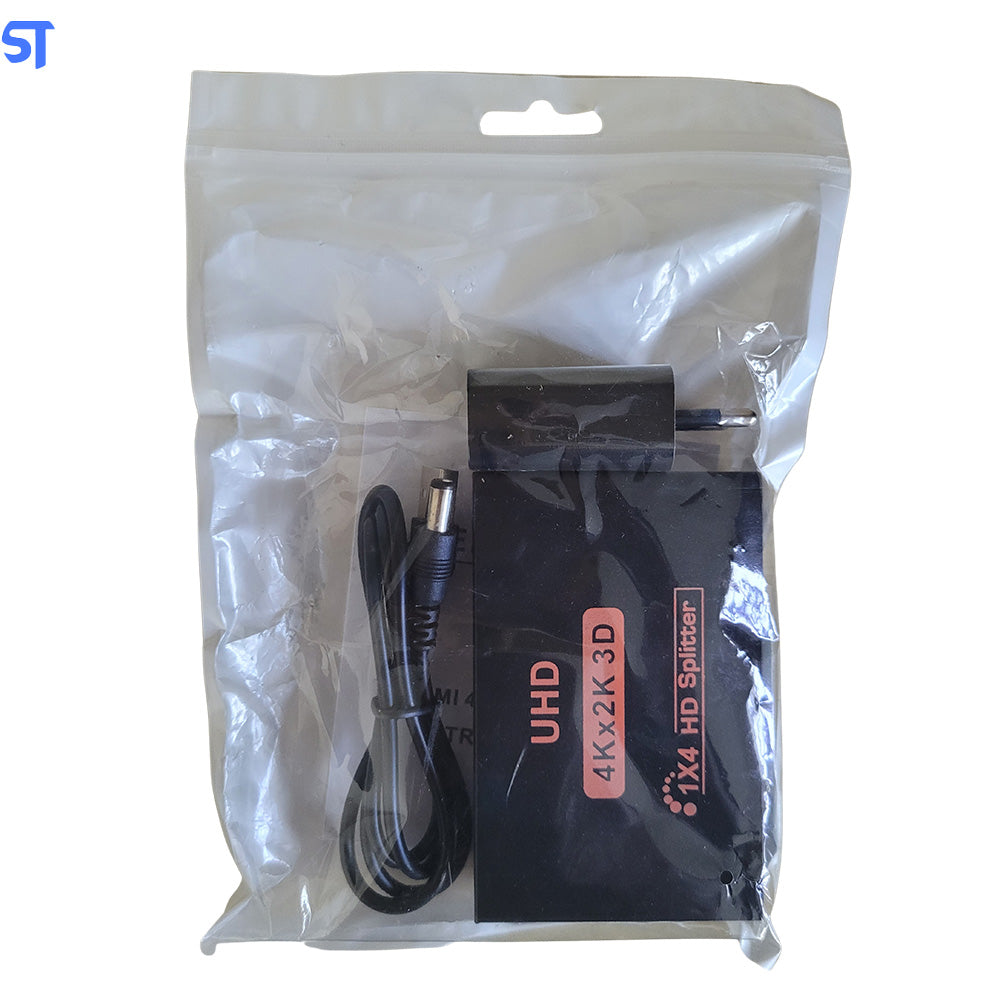 Duplicador Splitter HDMI 1 Entrada X 4 Saidas Divisor Full Hd 4K x 2K 1.4 3D HUB