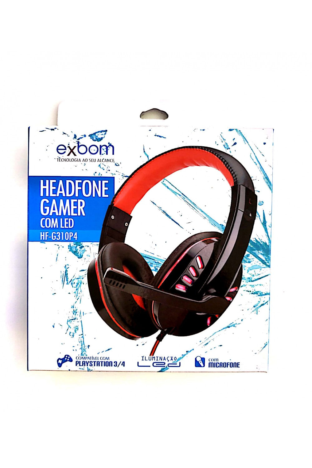 HeadPhone Gamer Ps4 Com Microfone Usb P2 Led Jogos Exbom HF-G310p4