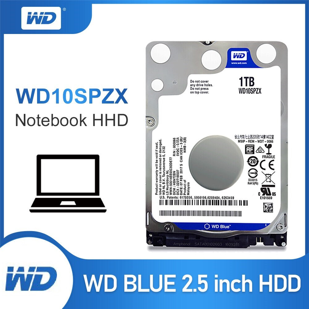 HD Interno Notebook 1Tb Wester Digital WD WD10SPZX