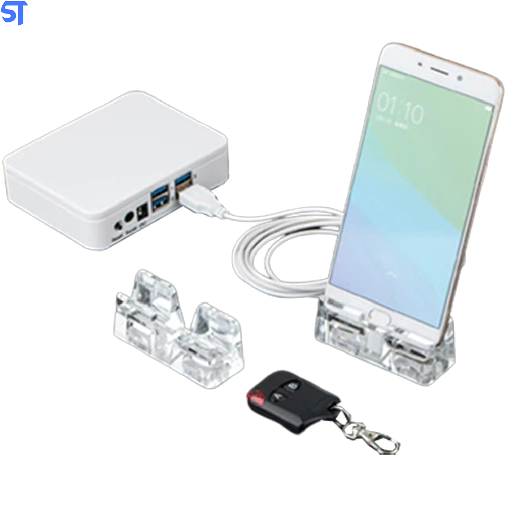 Sistema De Segurança Com 4 Portas USB Para Exposição De Smartphone Tip