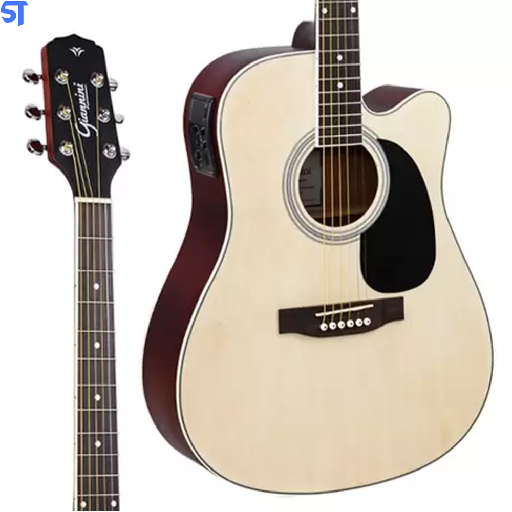 Violão Giannini Folk Elétrico Aço GDC-1 NS ou SBK (Acabamento Fosco) (Natural