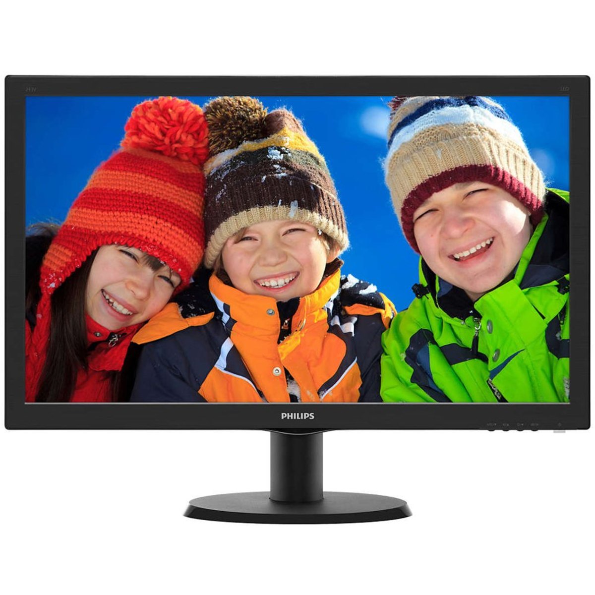 Monitor Lcd Led 23,6" Philips Full HD Wide Hdmi Dvi Preto 243v5qhAba