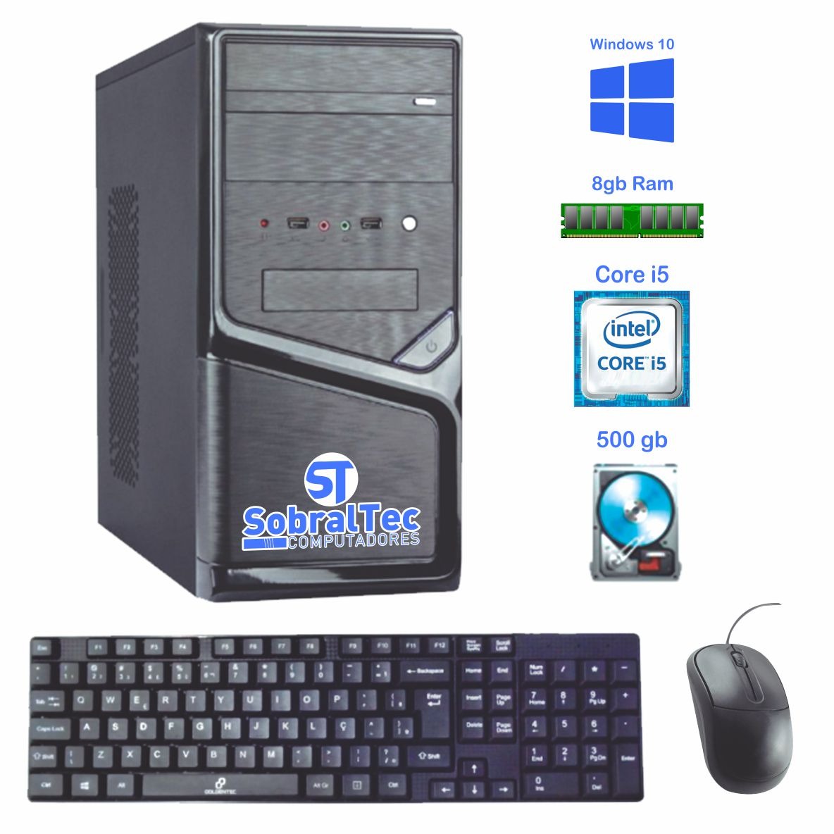 Computador Core i5 3.10Ghz -TG-H61-S -HD 500GB Memória Ram 4 Gb Configurável