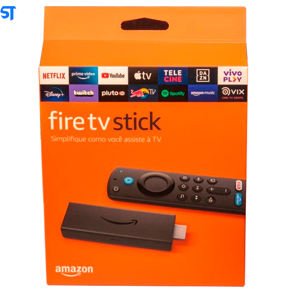 Fire TV Stick Com Controle Remoto Por Voz Com Alexa, Streaming em Full HD - B08C1K6LB2