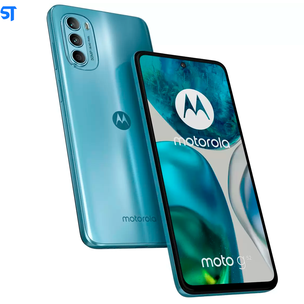 Smartphone Motorola Moto G52, 128GB, Azul, 4G, Tela 6,6" AMOLED 90Hz, Câmera Tripla 50MP, Selfie 16MP, Android