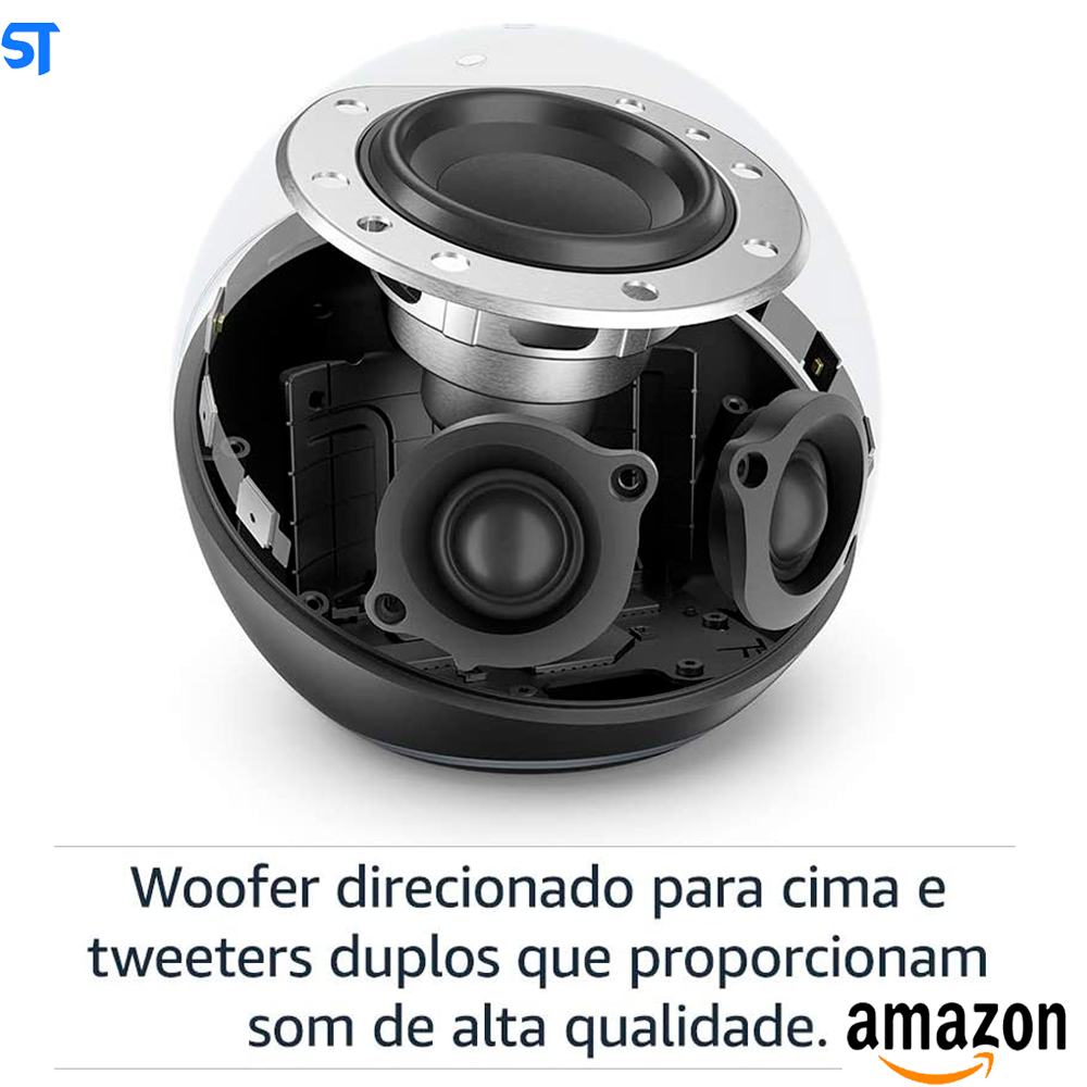 Echo (4ª Geração) Com Som Premium, Hub de Casa Inteligente e Alexa - Cor Branca