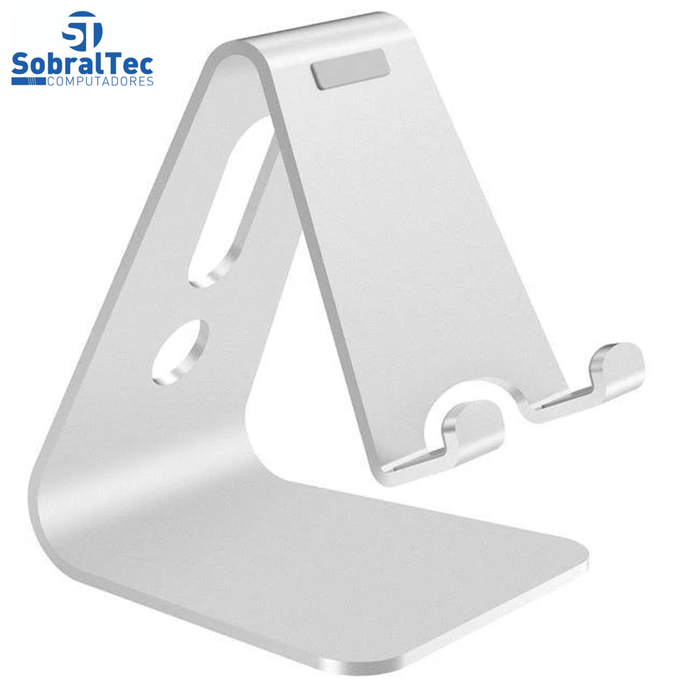 Suporte Universal De Alumínio Ajustável Para Tablet E Smartphone