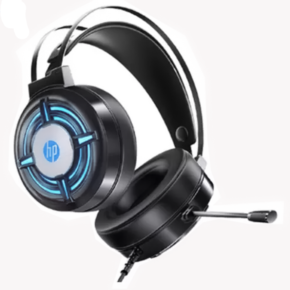 Headset  Fone Com Microfone HP Gaming H120, 2x P2, USB, Iluminação LED, com adaptador P2 3.5mm