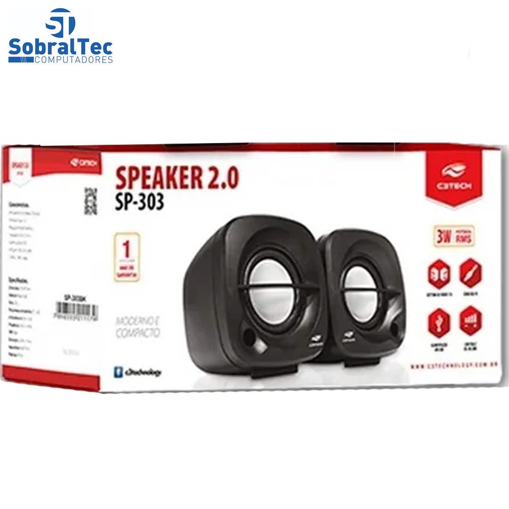 Caixa de Som Speaker 2.0 Sp-303