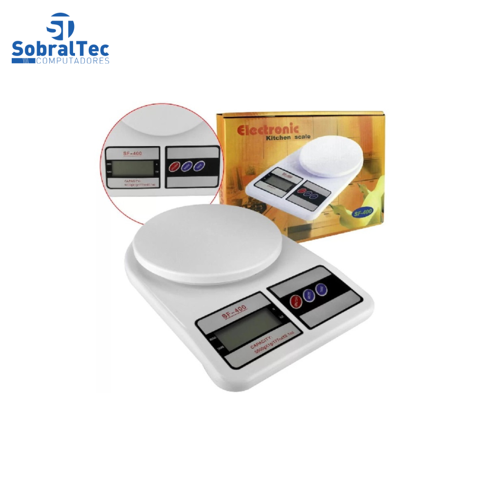 Balança Digital LCD De Alta Precisão Eletrônica Até 10 Kg Sf-400