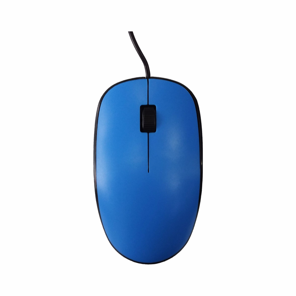 Mouse Óptico Usb Com Fio 1000 Dpi Plug And Play Desing Ergonomic Azul Hz-03-3118