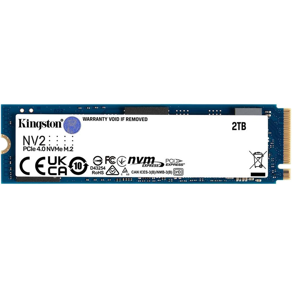 SSD M.2 Kingston NV2 2TB / NVMe PCIe 4.0 x4, Gen4- (SNV2S/2000G) Leitura 3500MB/s, Gravação 1300MB/s - SNV2S/2000G+
