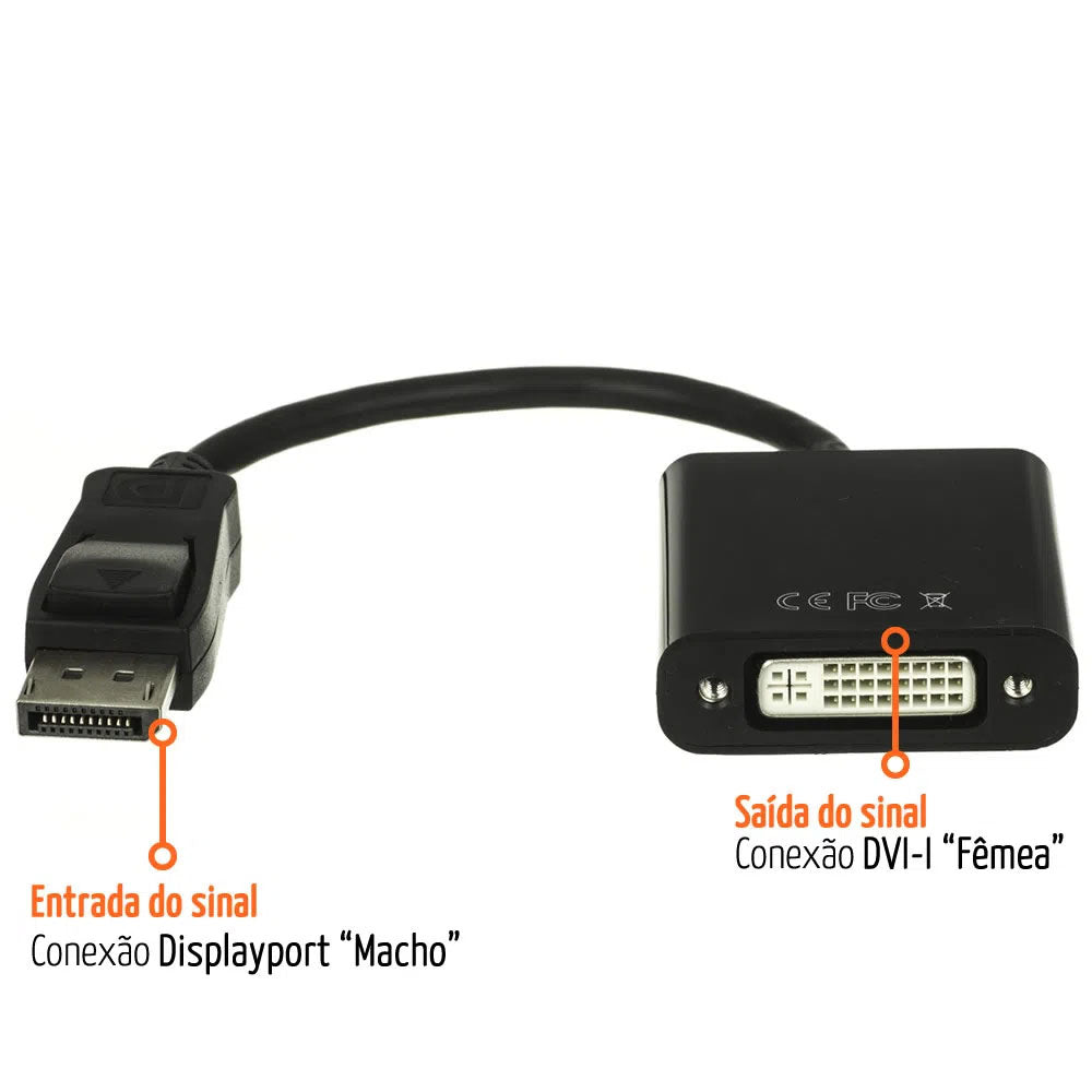 Cabo Adaptador Displayport Para Dvi HLD - FSU