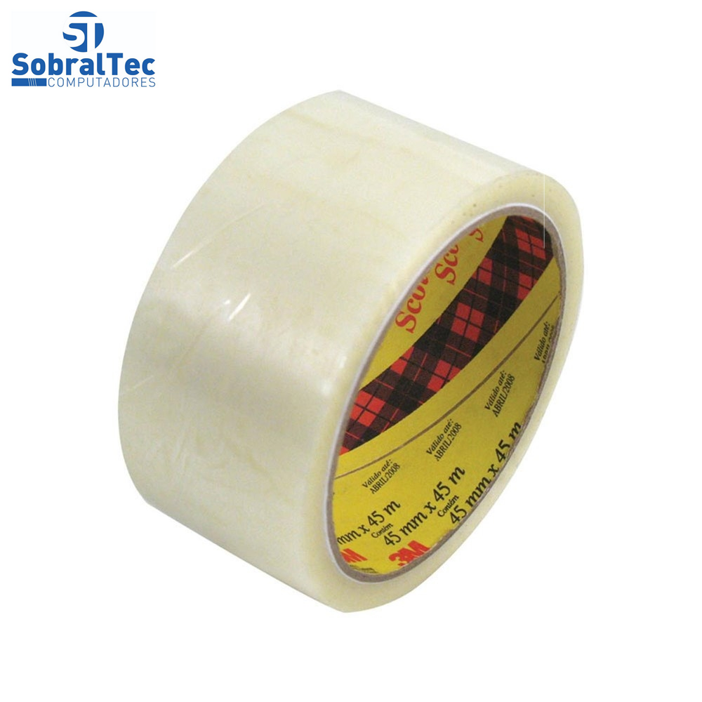 Fita de Empacotamento Scotch Hot Melt Transparente 45 mm x 45 m ( 1 Unidade )