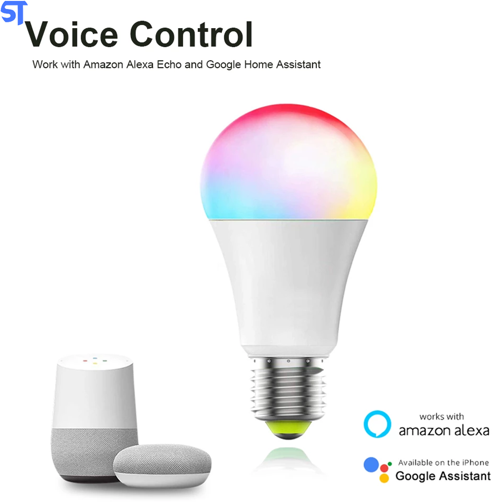 Lâmpada Inteligente Com RGB Controle Por Voz Google Assistant e Alexa Integrada- Avatto 15w