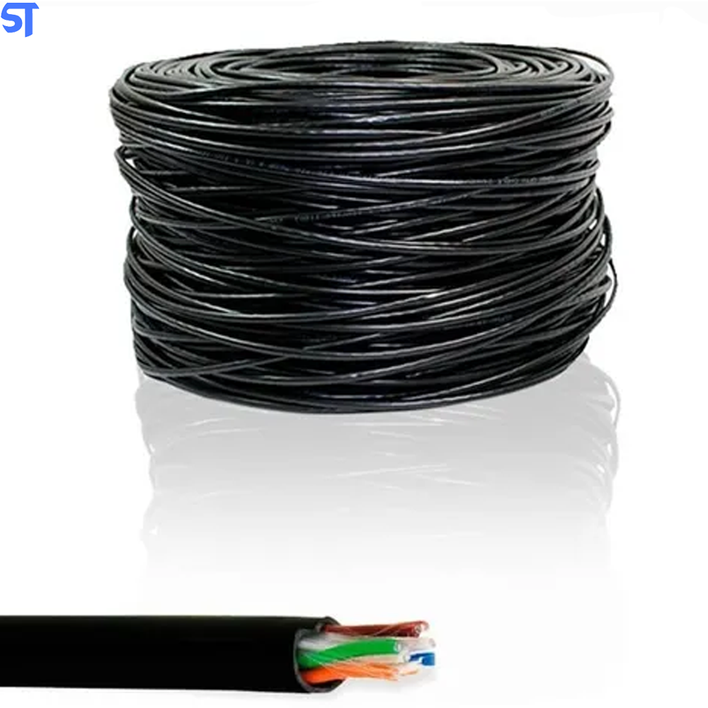 Cabo de Rede 25 Metros Mk2 Tecno 23AWG UTP Categoria 5E Preto 20Mt