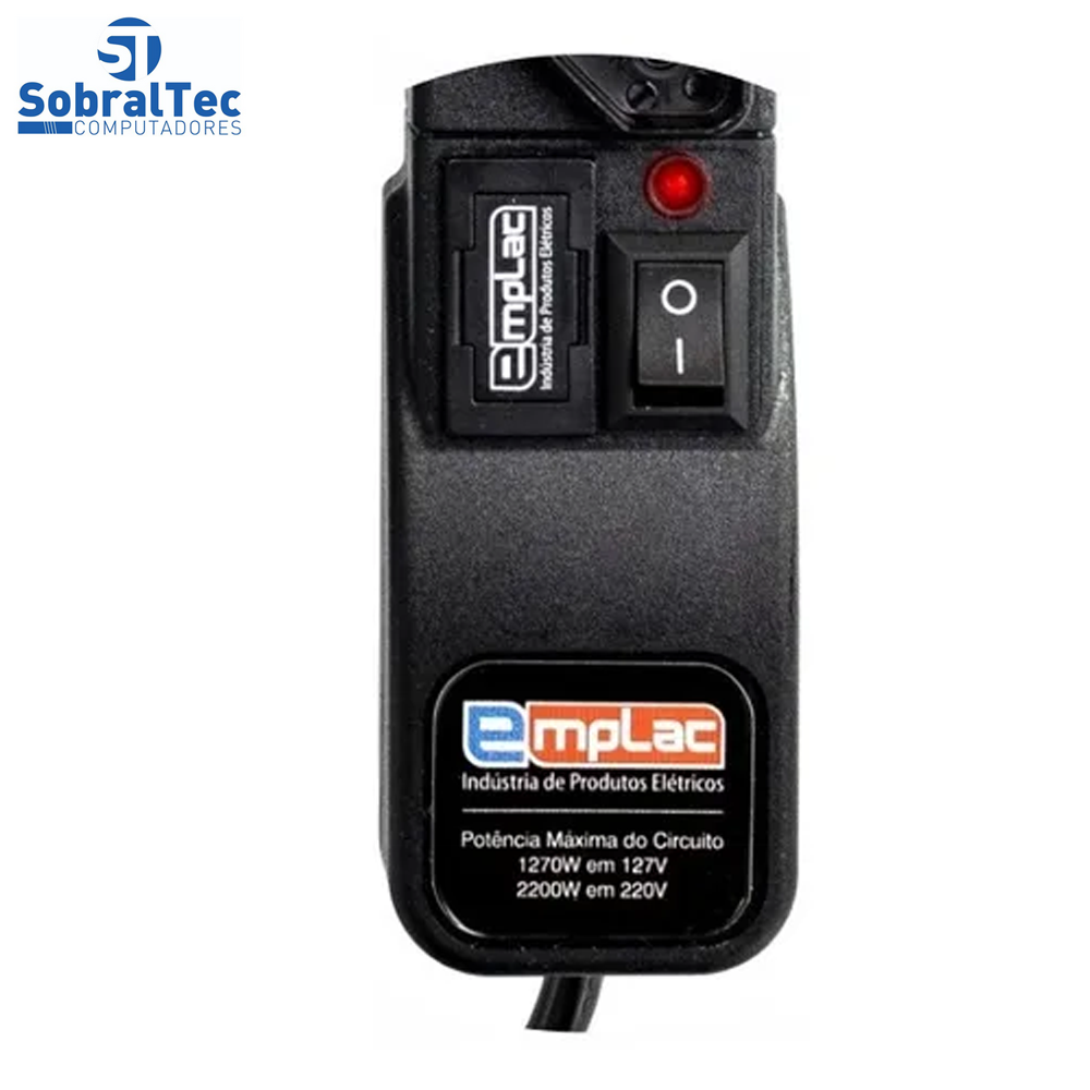 Protetor Eletrico Super Premium 6 Tomadas 5 Metros Emplac