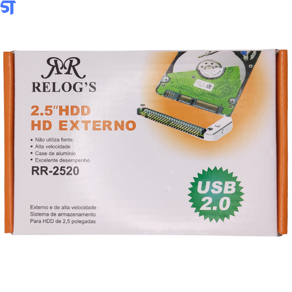 Case Para HD 2.5 Externo USB Relog's RR-2520