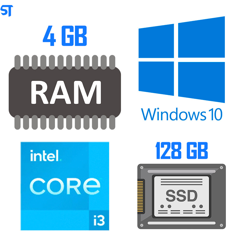 Computador Core i3-2100-HD SSD 128GB -Memória Ram 4GB- Com Monitor 15 HDMI- Teclado, Mouse e MousePad Brinde