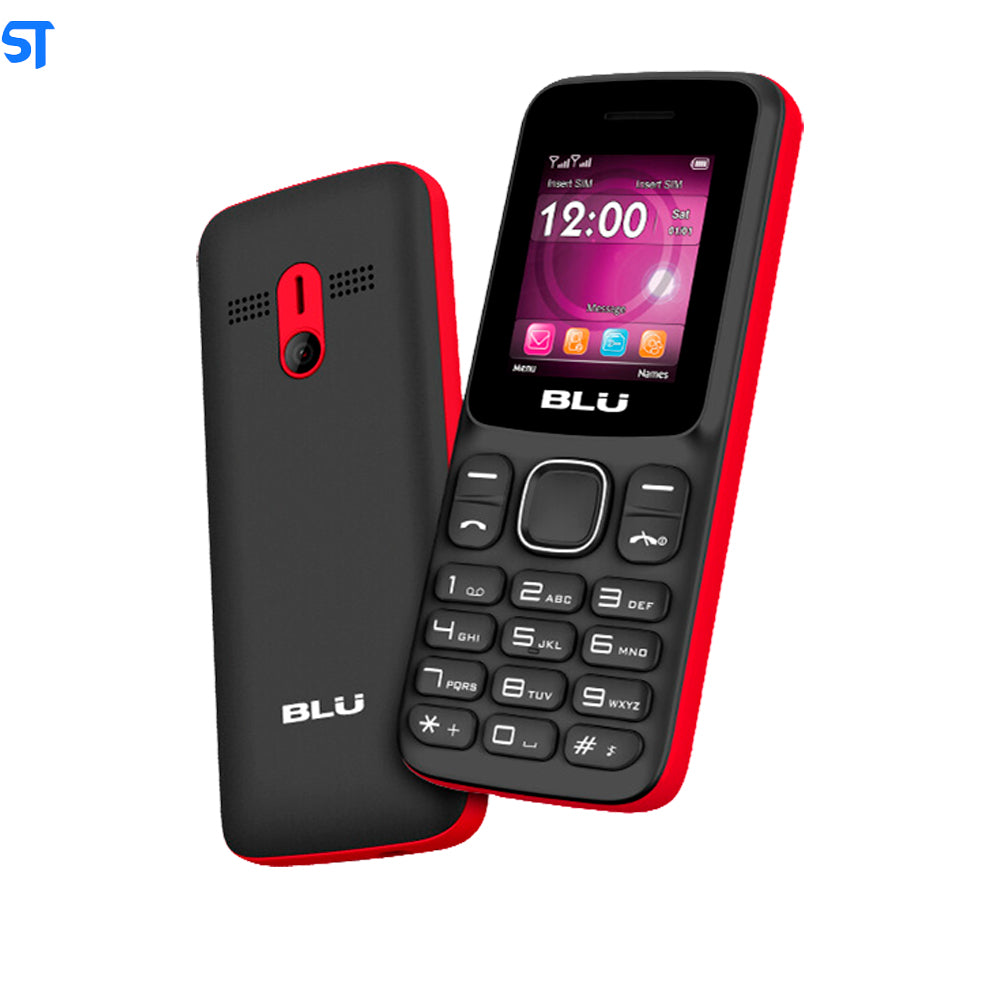 Celular BLU Z4 Dual SIM Tela de 1.8 com Câmera VGA e Rádio FM - Preto/Vermelho