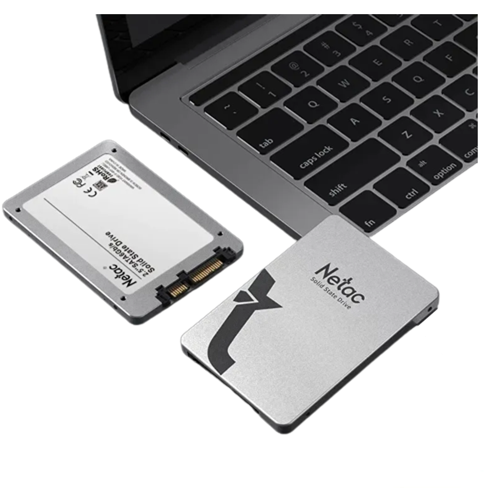 HD SSD Netac 512GB 2.5`SataIII 560Mbps de Leitura 520Mbps de Gravação - Alumínio
