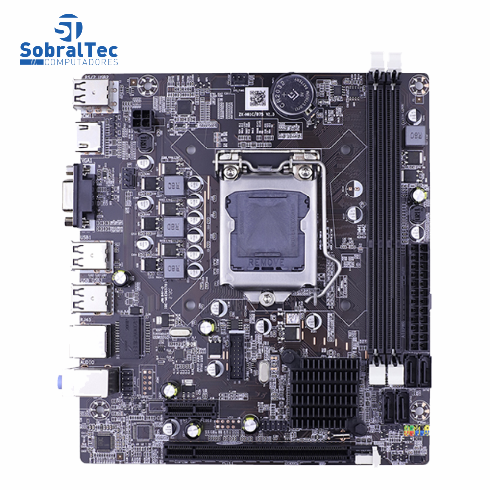 Placa Mãe H61 LGA 1155 DDR3 Dual Channels Memória 16G Preto Wovibo Computer Store