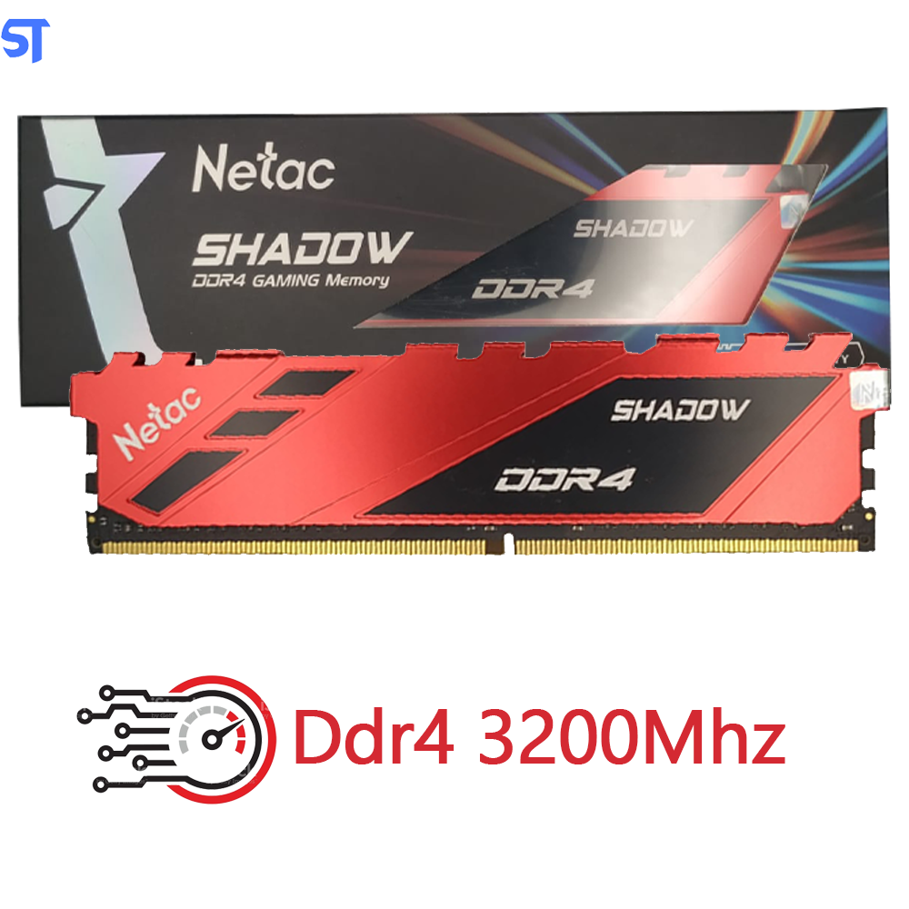 Memória Ram Gamer Desktop 16GB 3200MHz DDR4 Shadow- Vermelho
