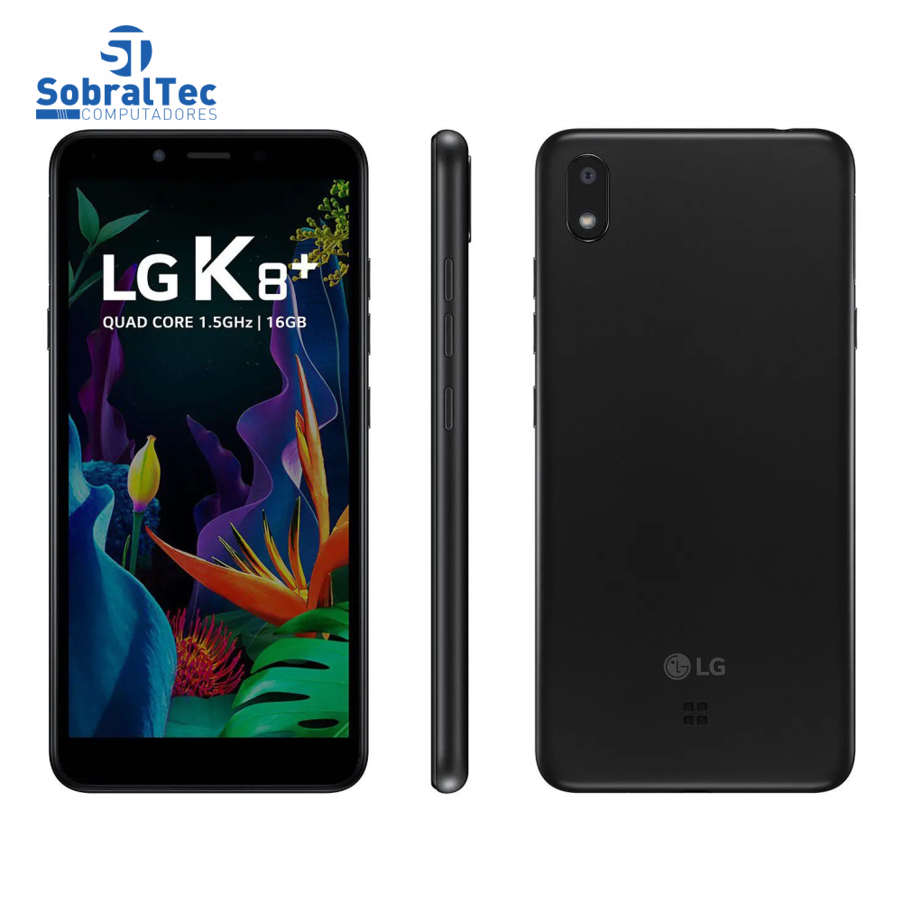 Smartphone LG K8 Plus 16GB Preto 4G Quad-Core  1GB RAM 5,45” Câm. 8MP + Câm. Selfie 5MP