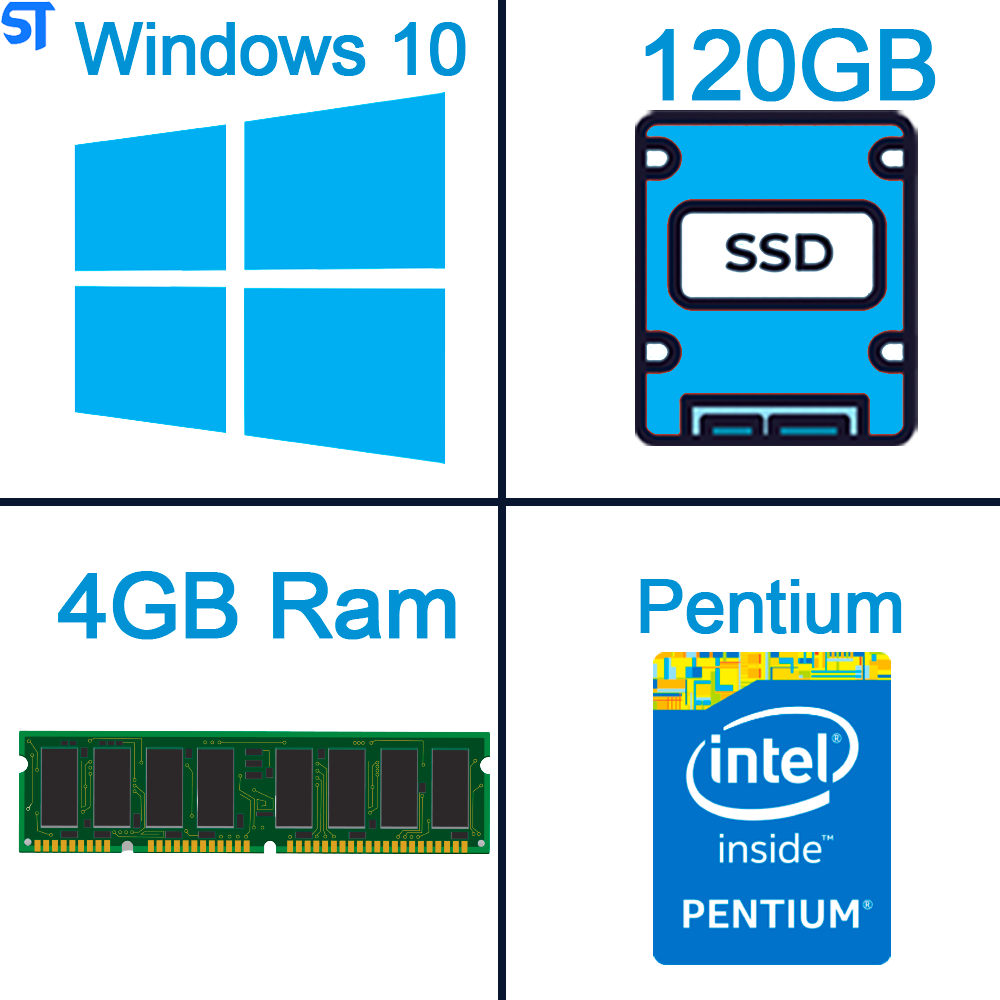 Computador Pentium® Dual Core G2030 -HD SSD 120GB-Memória Ram 4GB Gabi C3Tec Teclado e Mouse