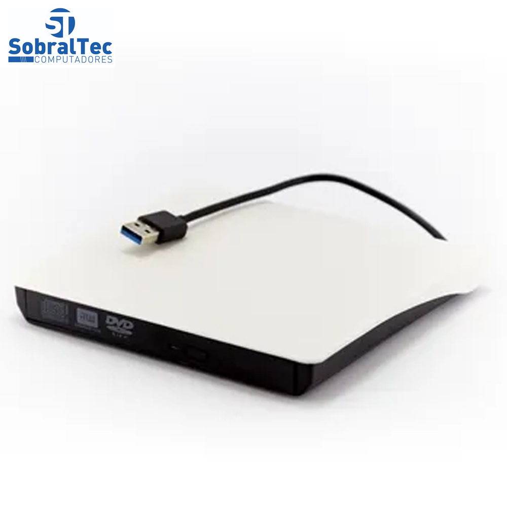 DVD Reader and Recorder  - Slim Drive USB 3.0 - WHITE
