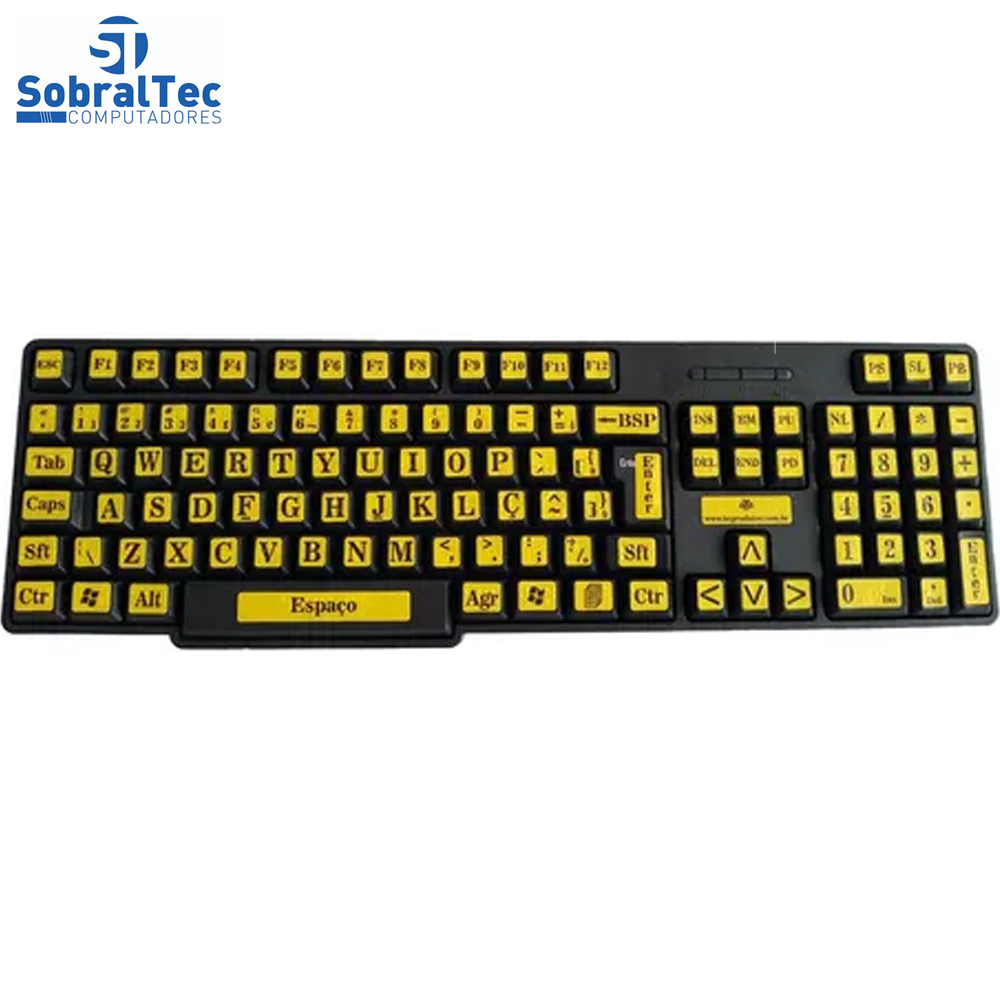 Teclado Adaptado Para Braille Usb Abnt2