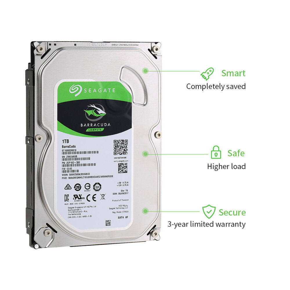 HD Int. Desktop 1TB Seagate ST1000DM010- 3.5 Sata 3 7200 RPM