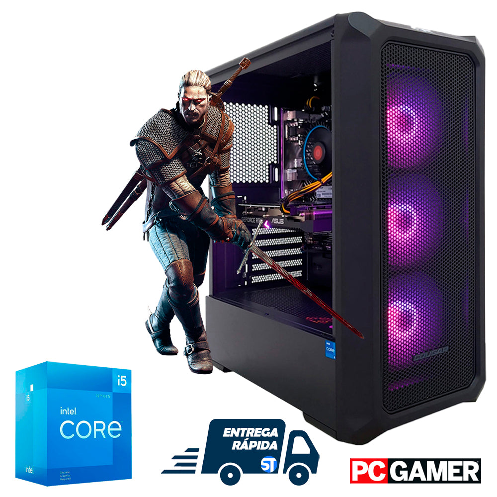 Computador Gamer Powered By Asus Core i5-12400F, 16GB DDR4, Vídeo 12GB, LHR, GDDR6, 192bit RTX 3060, SSD  500GB