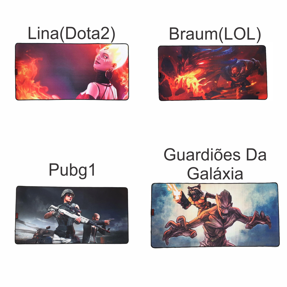 Mouse Pad Gamer Máxima Precisão Borracha Natural 80x40 Knup KP-S09
