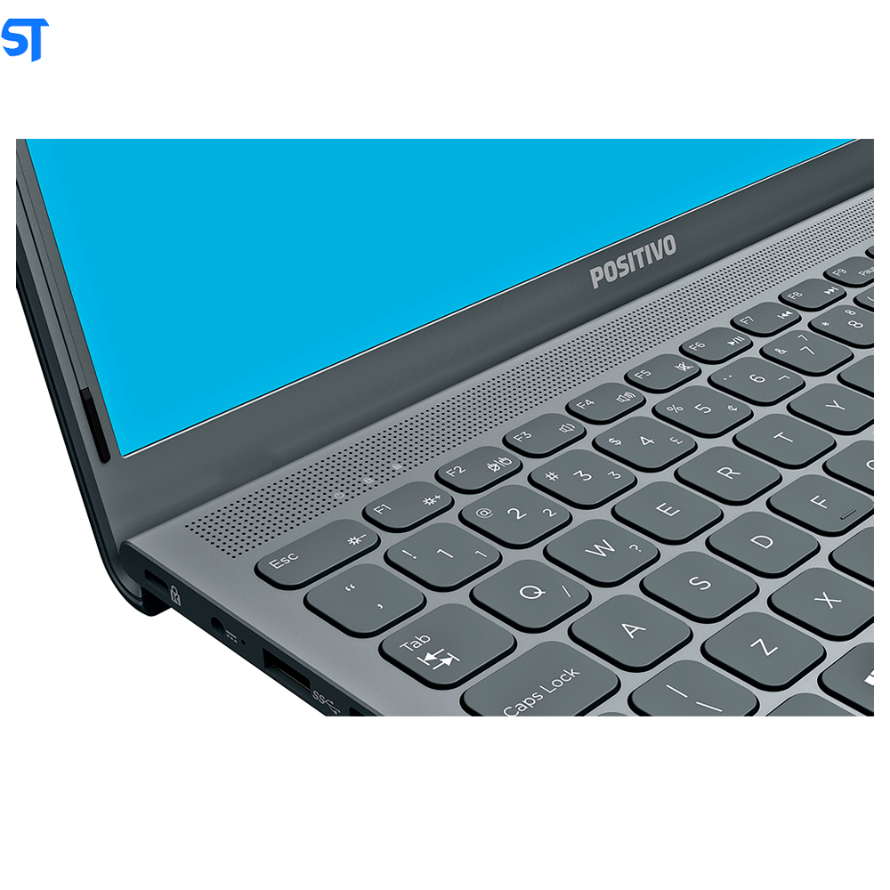 Notebook Positivo Motion Gray Q4128C-S Intel® Atom® Quad Core Windows 10 Home, Tela 14