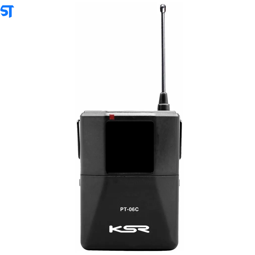 Kit Microfone Sem Fio Ksr Kt02hm + Receptor UHF com 2 Antenas + 1 Headset Kt3a + Transmissor + Microfone de Mão