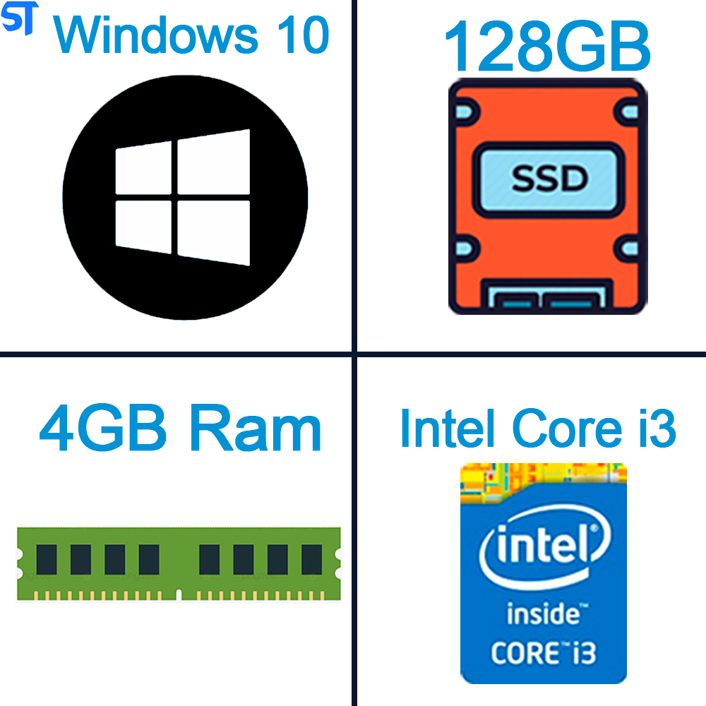 Computador Core i3-2100- HD SSD 128GB- Memória 4GB- GAB-Bg-2316- Windows 10