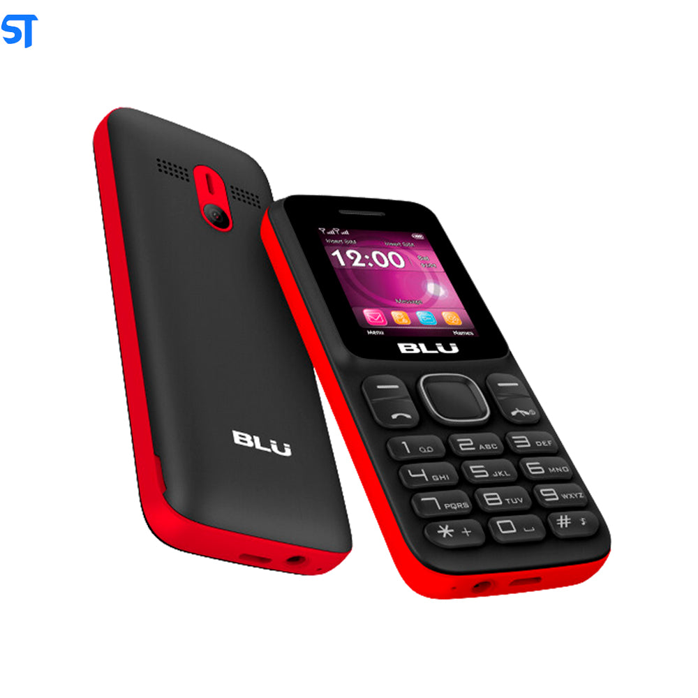 Celular BLU Z4 Dual SIM Tela de 1.8 com Câmera VGA e Rádio FM - Preto/Vermelho