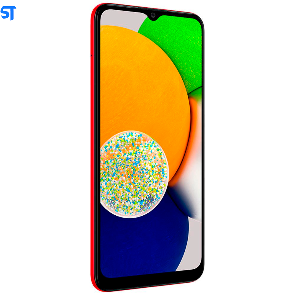Smartphone Samsung Galaxy A03 Vermelho 64GB, 4GB RAM, Tela Infinita de 6.5", Câmera Dupla Traseira, Bateria 5000 mAh SM-