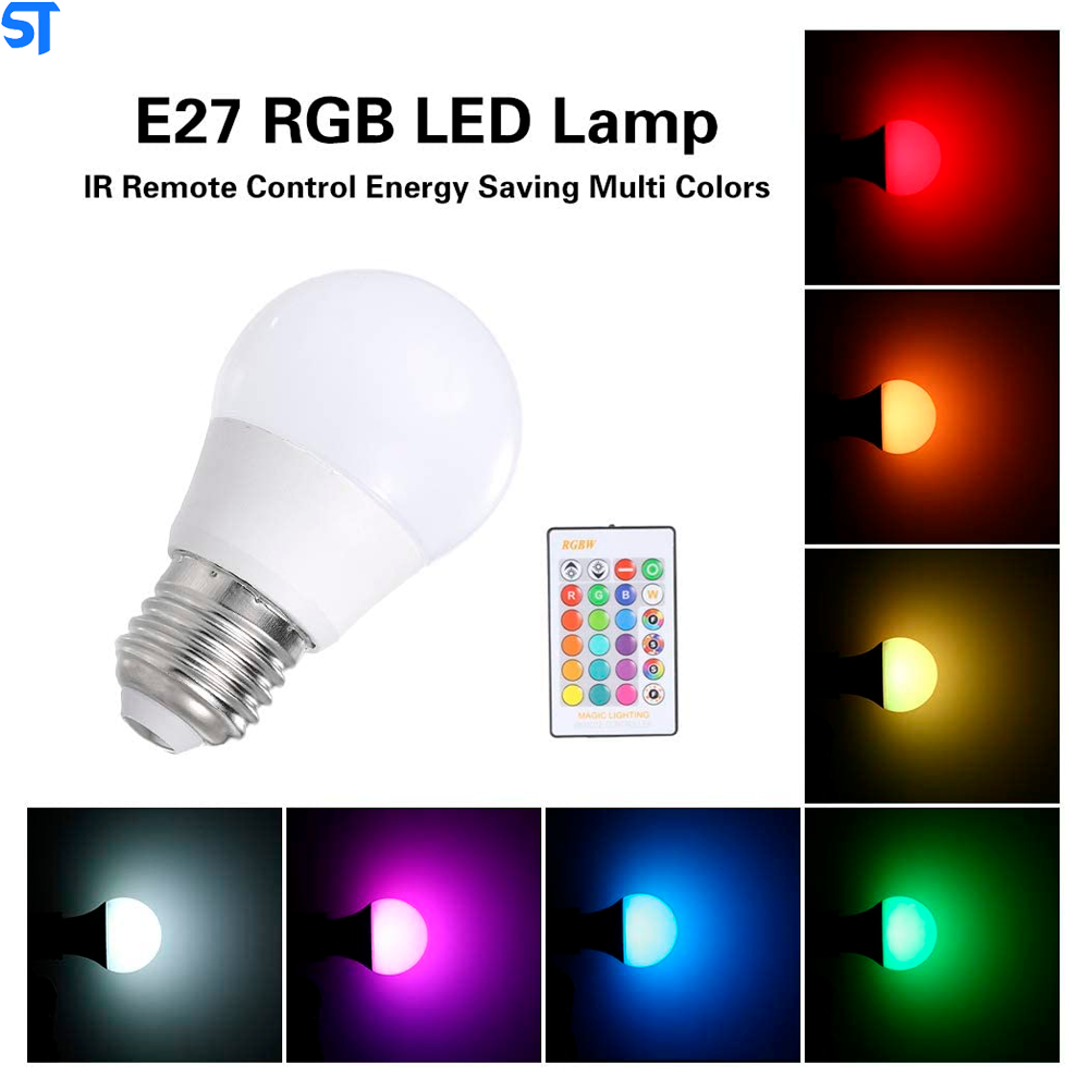 Lâmpada Led Branca RGB Com Controle Remoto Luckfoyou- AC85-265V
