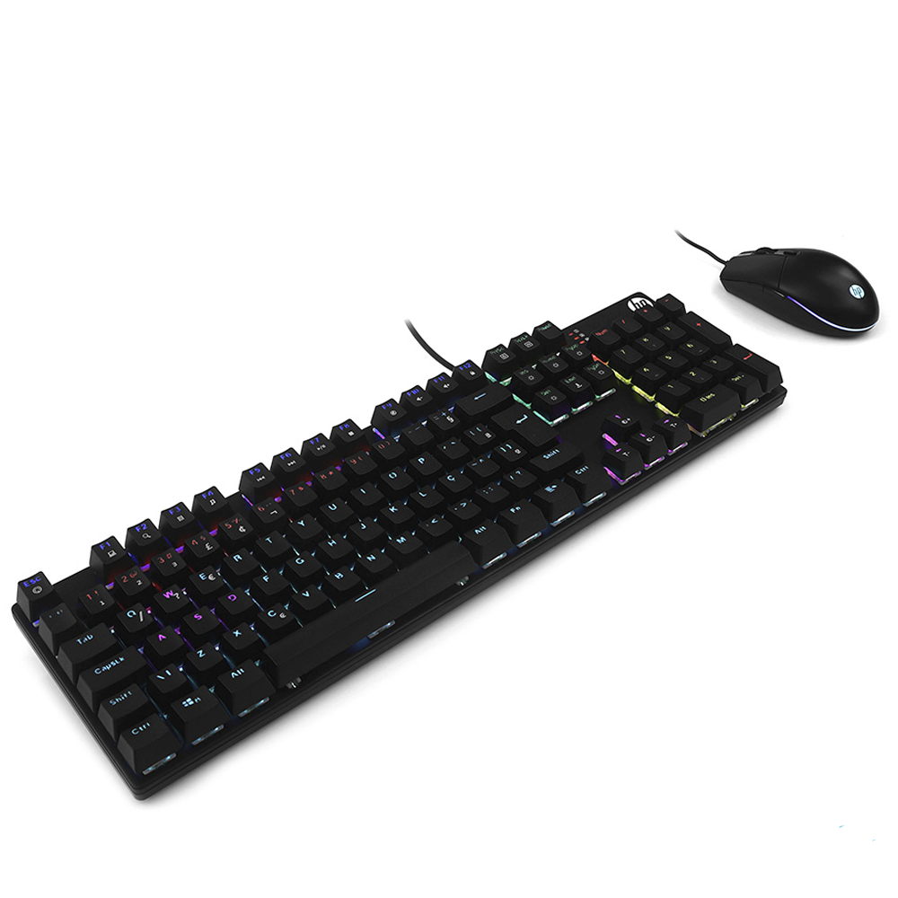 Kit Teclado e Mouse USB GAMING Membrana GM300 HP Preto