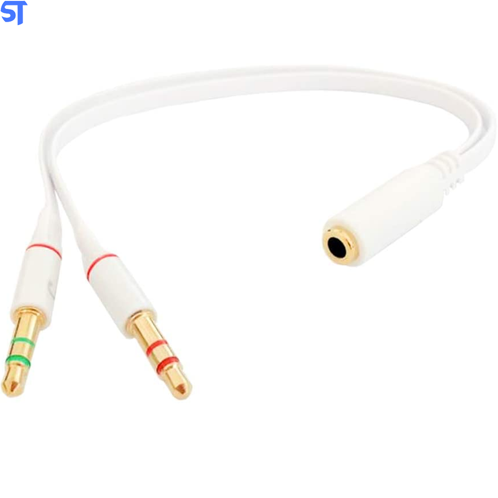 Cabo P2/P3 Para Fone e Microfone - Branco