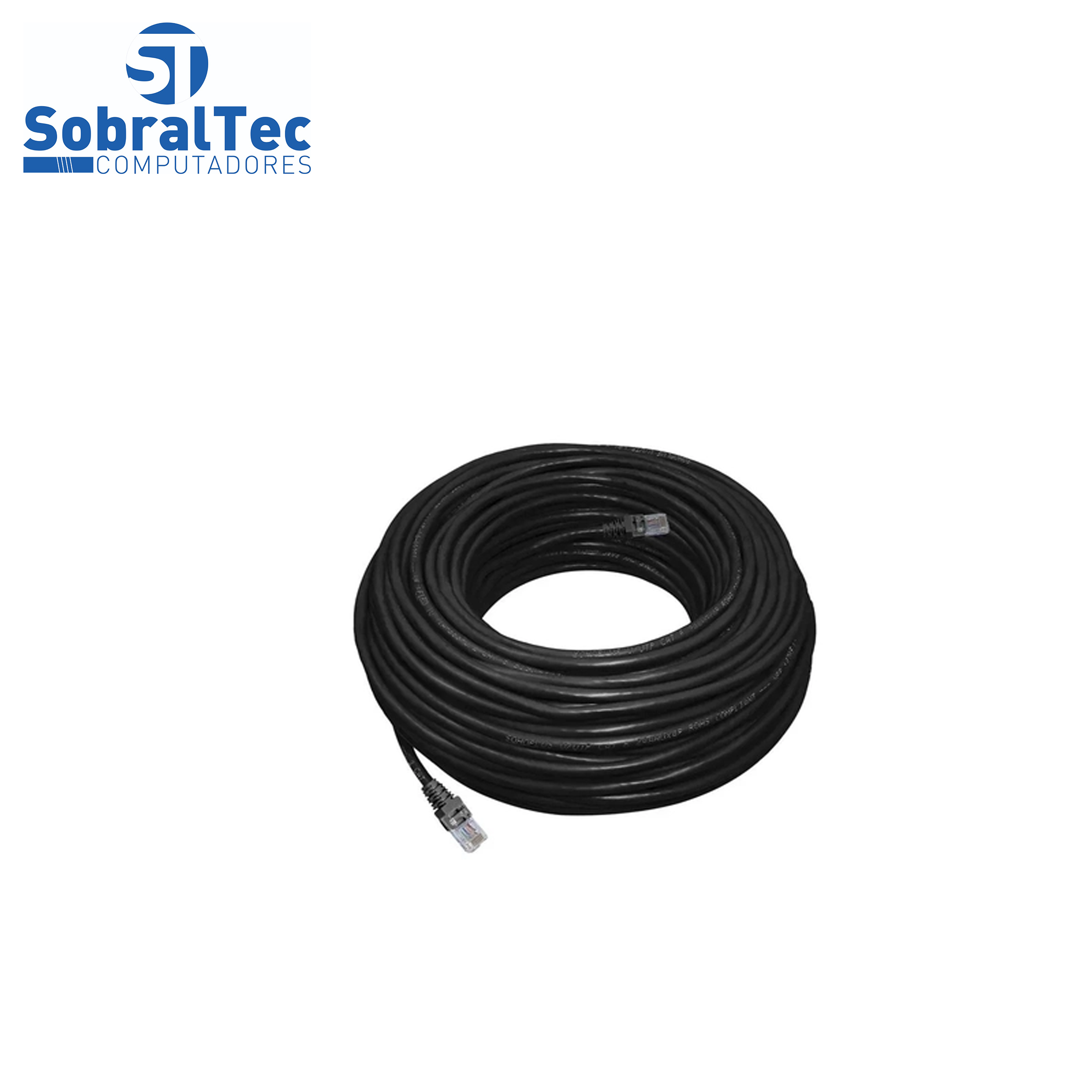 Cabo de Rede 20 Metros Mk2 Tecno 23AWG UTP Categoria 5E Preto 20Mt