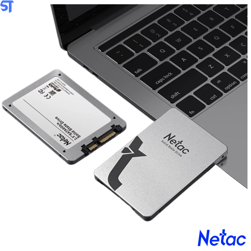 HD SSD Netac 256GB 2.5`SataIII 560Mbps de Leitura 520Mbps de Gravação -Cinza