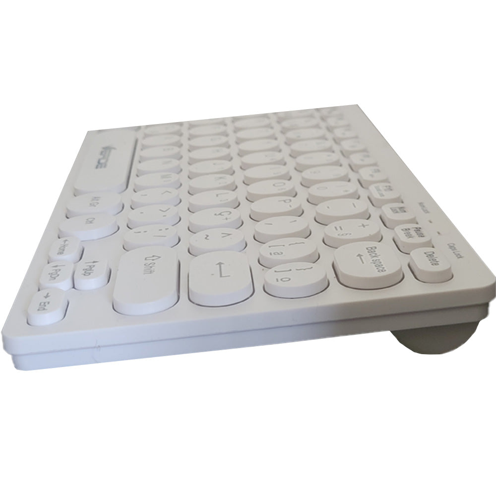 Kit Teclado mouse Branco Teclado Silenciosas Atalhos Multimidia JP-08-T - Marca Verde