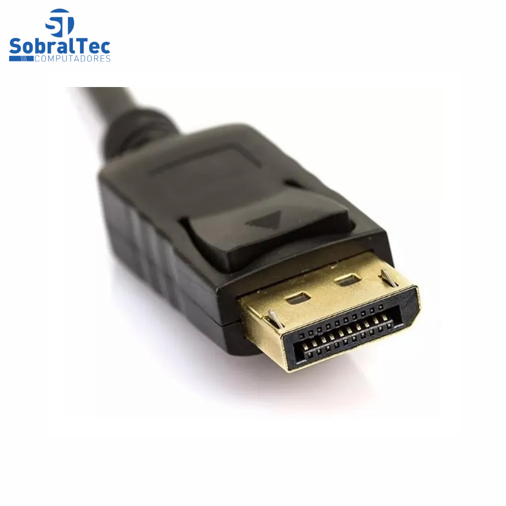 Conversor 3 em 1 Displayport  para Hdmi DVi Vga Cabo 25Cm